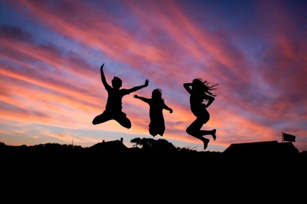 Motion of Wellbeing: The Revolution of Active Lifestyle 4 Jumping together